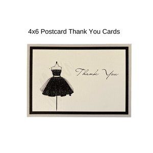 Mannequin Thank You Cards , Elegant Dress Mannequin Poshmark Thank You Postcard